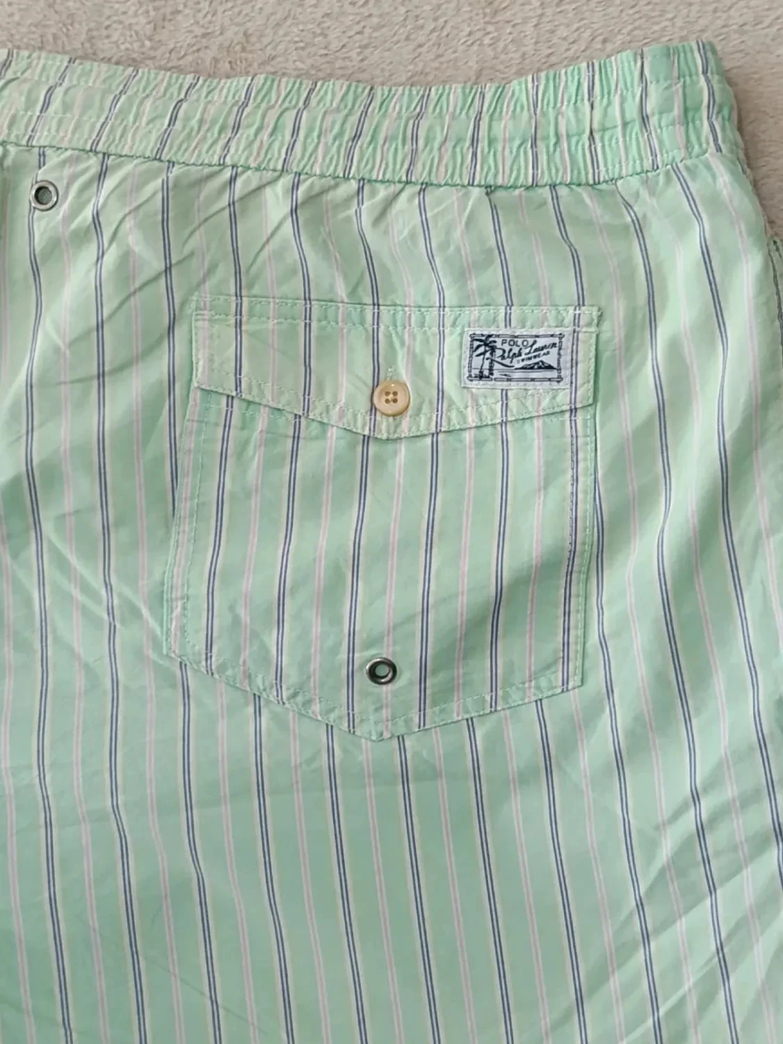 Polo Ralph Lauren Green Striped Swim Trunks Size XXL – photo 5